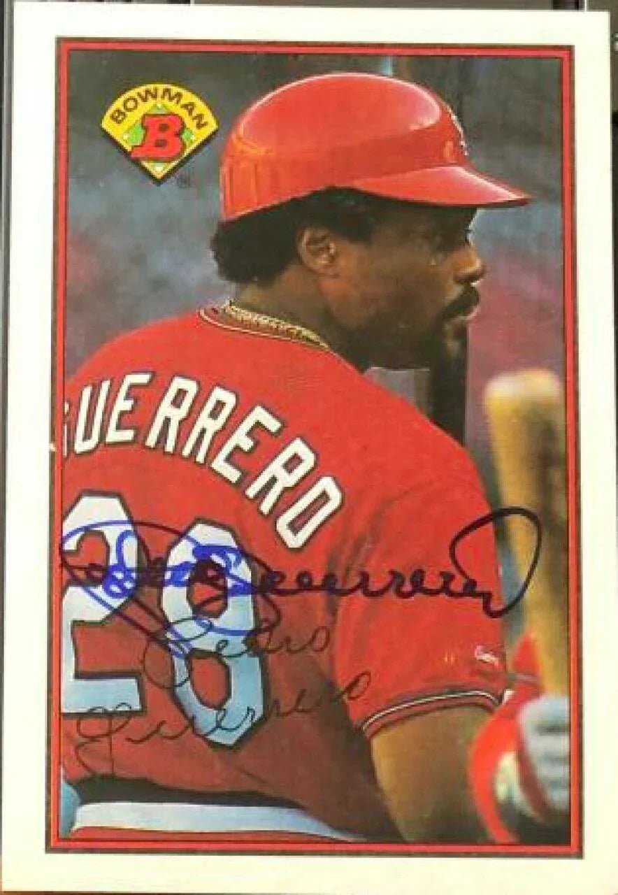 Pedro Guerrero Signed 1989 Bowman Baseball Card - St Louis Cardinals