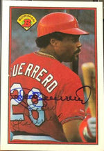Pedro Guerrero Signed 1989 Bowman Baseball Card - St Louis Cardinals - PastPros
