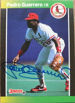 Pedro Guerrero Signed 1989 Donruss Baseball Card - St Louis Cardinals - PastPros