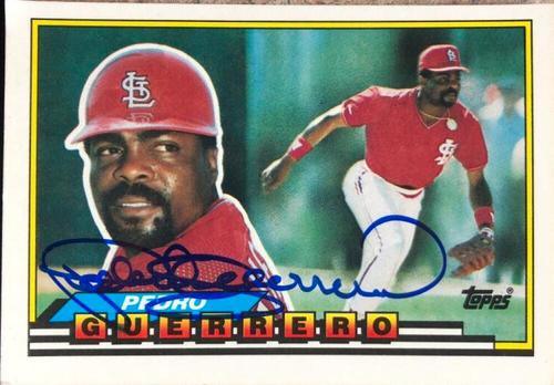 Pedro Guerrero Signed 1989 Topps Big Baseball Card - St Louis Cardinals - PastPros