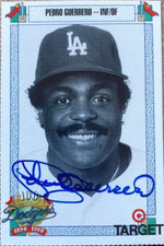 Pedro Guerrero Signed 1990 Target Baseball Card - Los Angeles Dodgers - PastPros