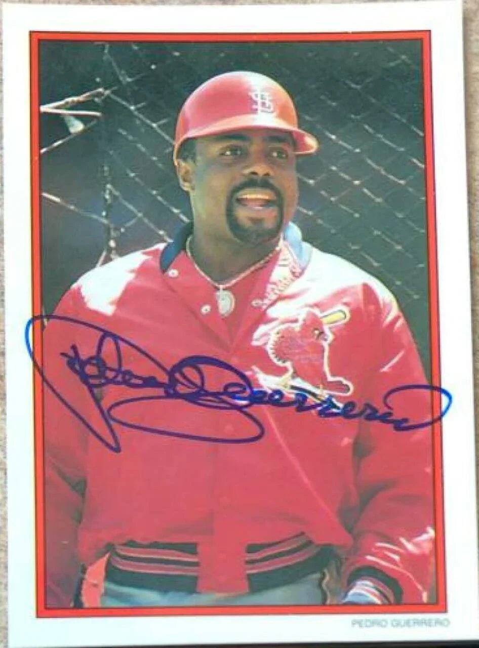 Pedro Guerrero Signed 1990 Topps All-Star Collector's Edition Baseball Card - St Louis Cardinals