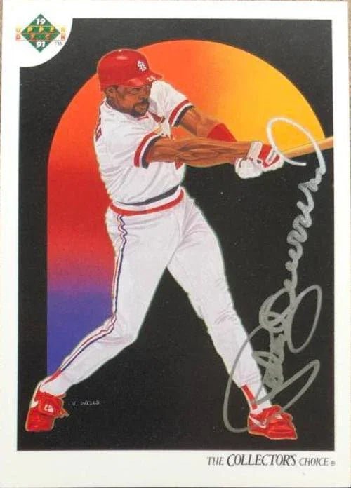 Pedro Guerrero Signed 1991 Upper Deck Baseball Card - St Louis Cardinals