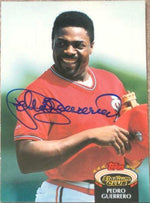 Pedro Guerrero Signed 1992 Topps Stadium Baseball Card - St Louis Cardinals - PastPros