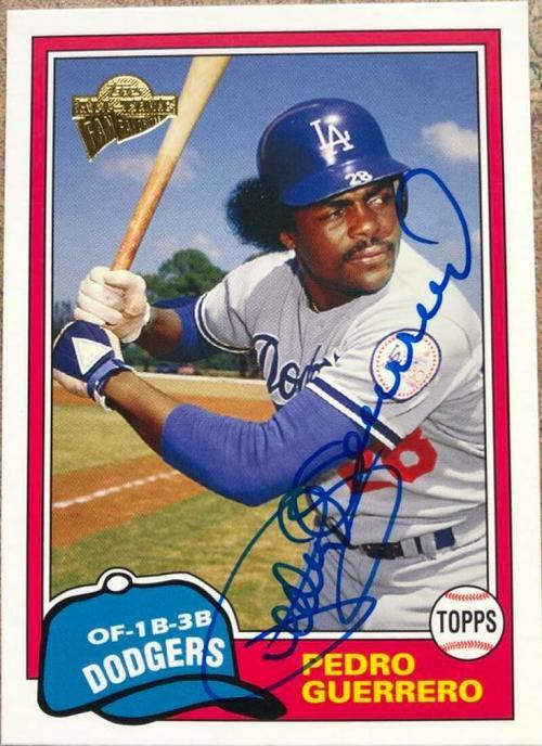 Pedro Guerrero Signed 2005 Topps All-Time Fan Favorites Baseball Card - Los Angeles Dodgers - PastPros