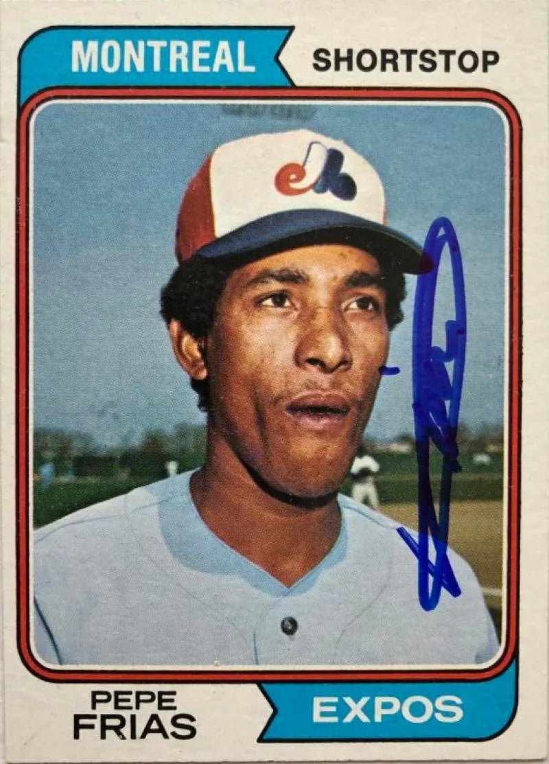 Pepe Frias Signed 1974 Topps Baseball Card - Montreal Expos