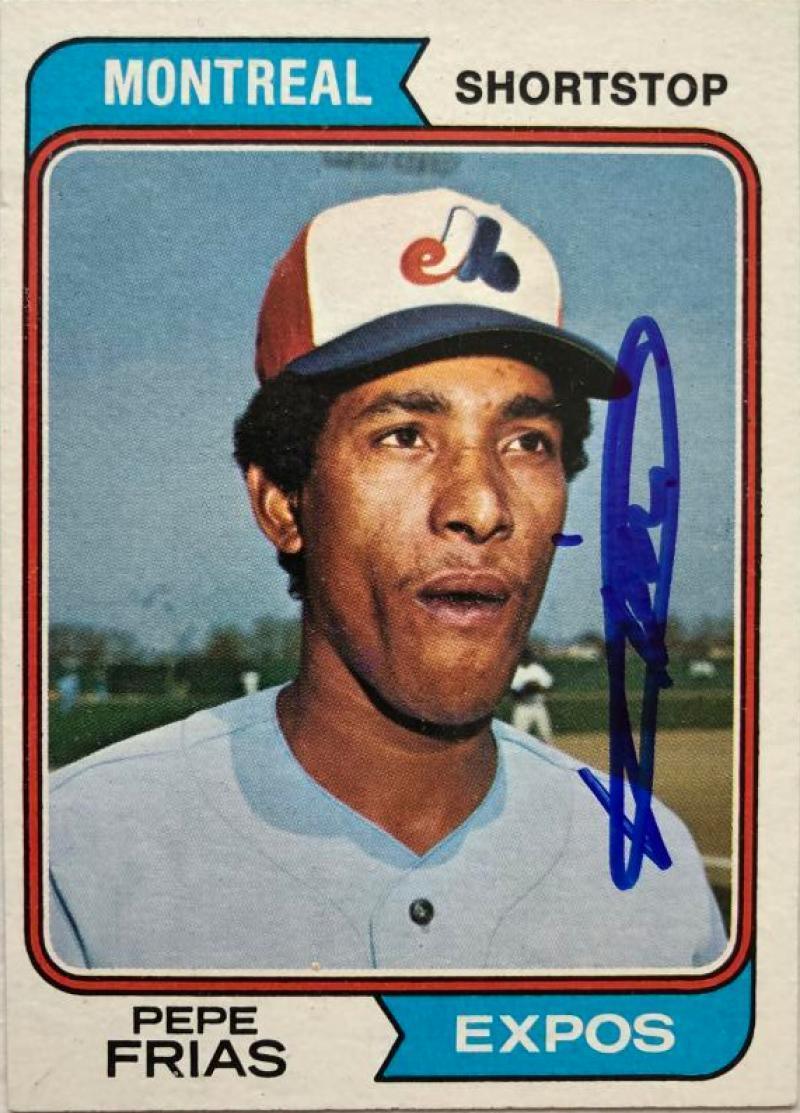 Pepe Frias Signed 1974 Topps Baseball Card - Montreal Expos - PastPros