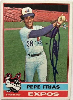 Pepe Frias Signed 1976 Topps Baseball Card - Montreal Expos