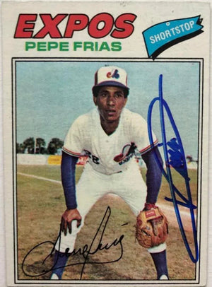 Pepe Frias Signed 1977 Topps Baseball Card - Montreal Expos