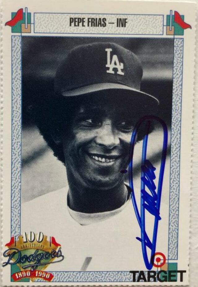 Pepe Frias Signed 1991 Target Baseball Card - Los Angeles Dodgers - PastPros