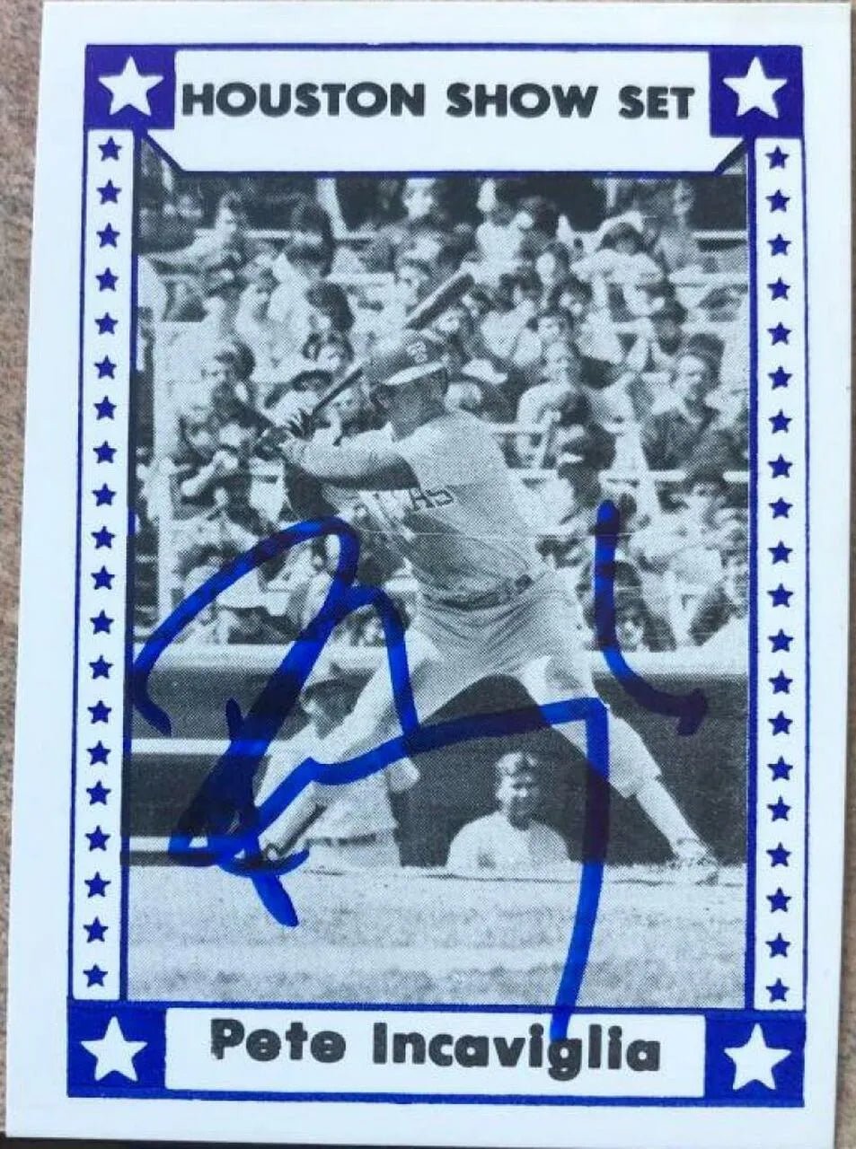Pete Incaviglia Signed  1988 TTC Houston Show Set Baseball Card - Texas Rangers