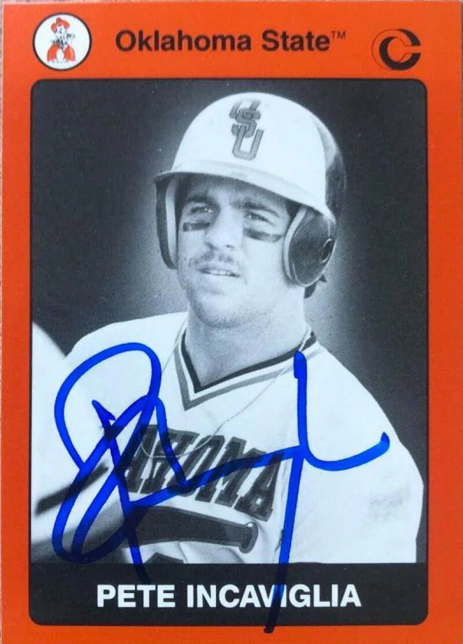 Pete Incaviglia Signed 1991 Collegiate Collection Baseball Card - Oklahoma State