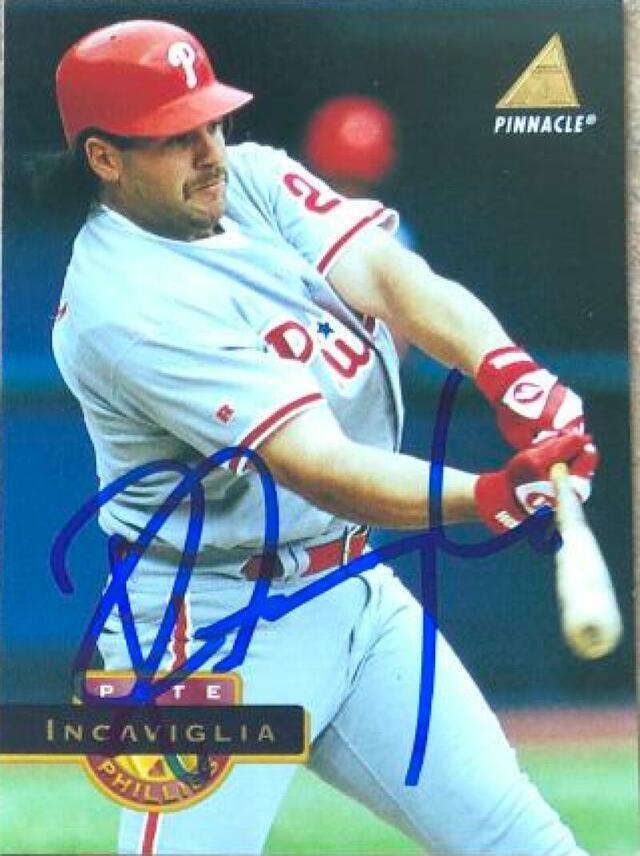 Pete Incaviglia Signed 1994 Pinnacle Baseball Card - Philadelphia Phillies - PastPros
