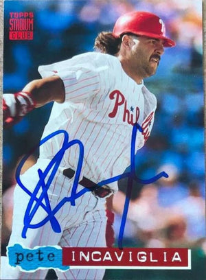 Pete Incaviglia Signed 1994 Stadium Club Baseball Card - Philadelphia Phillies