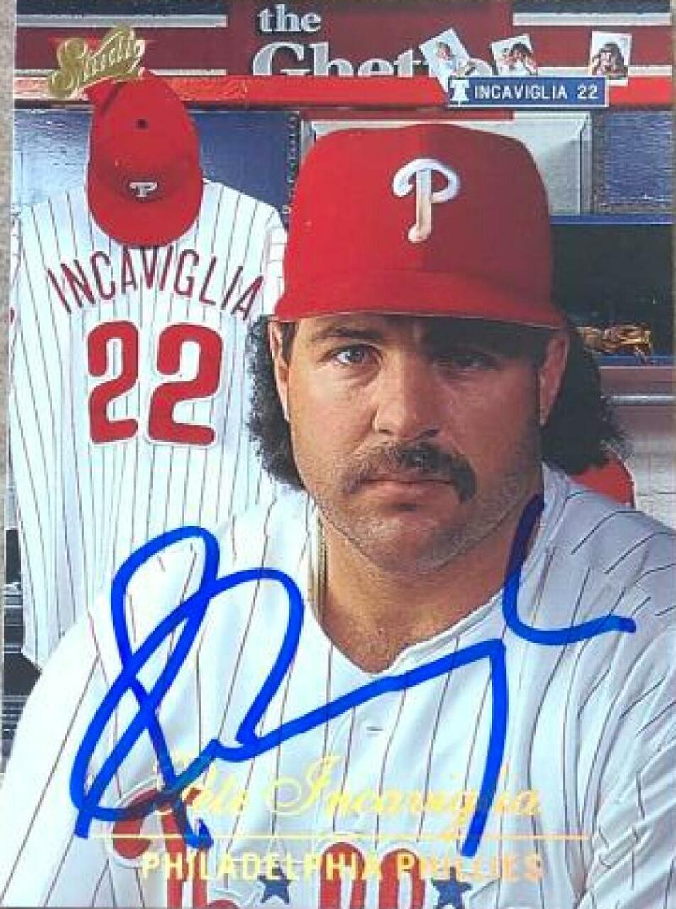 Pete Incaviglia Signed 1994 Studio Baseball Card - Philadelphia Phillies - PastPros