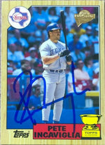 Pete Incaviglia Signed 2004 Topps All-Time Fan Favorites Baseball Card - Texas Rangers