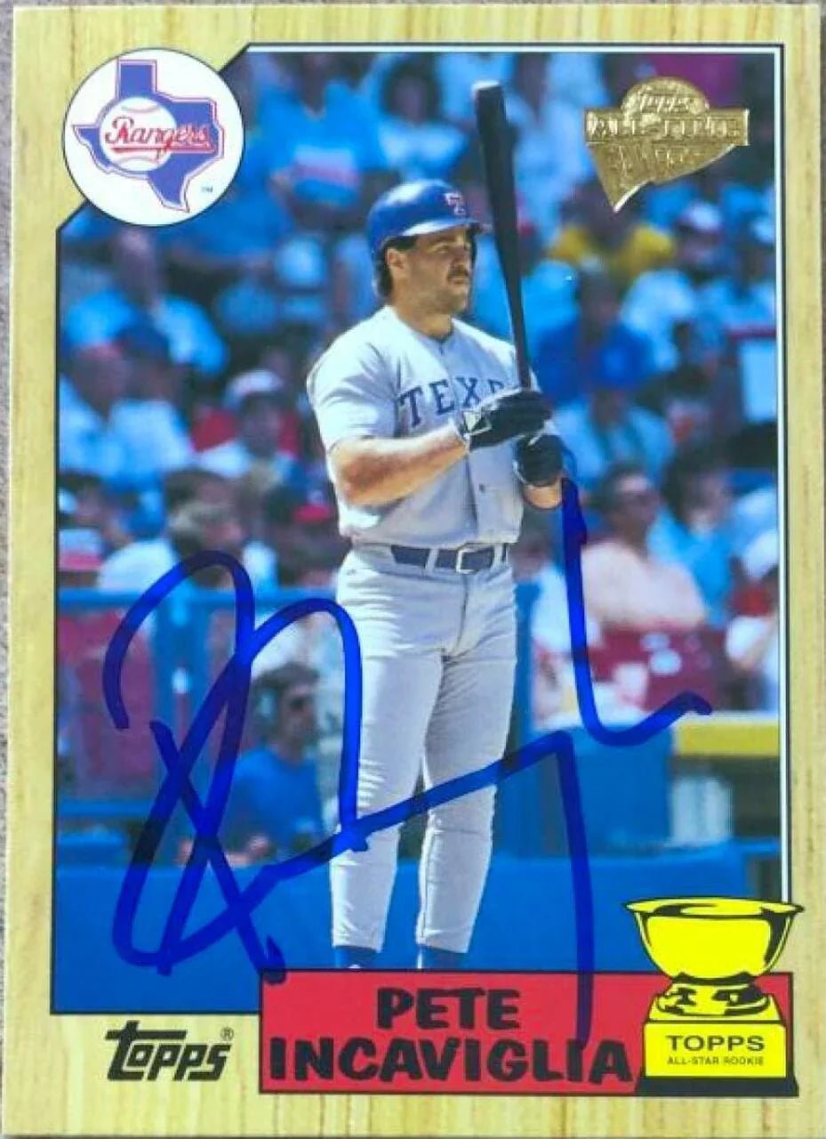 Pete Incaviglia Signed 2004 Topps All-Time Fan Favorites Baseball Card - Texas Rangers