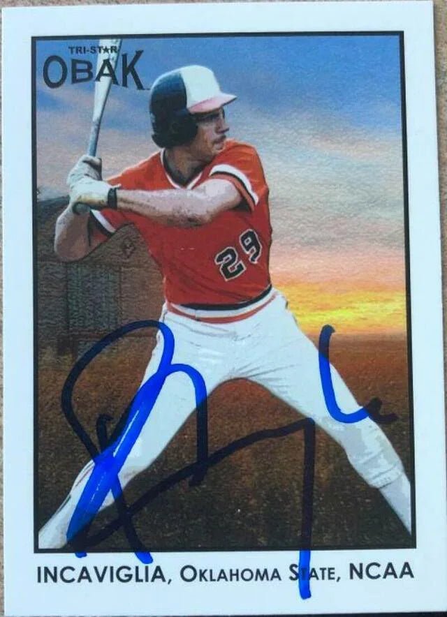 Pete Incaviglia Signed 2011 TriStar Obak Baseball Card - Oklahoma State