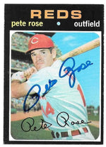 Pete Rose Signed 1971 Topps Baseball Card - Cincinnati Reds