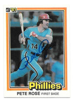 Pete Rose Signed 1981 Donruss Baseball Card - Philadelphia Phillies - PastPros