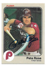 Pete Rose Signed 1983 Fleer Baseball Card - Philadelphia Phillies
