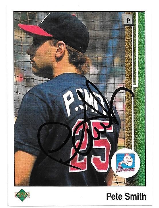 Pete Smith Signed 1989 Upper Deck Baseball Card - Atlanta Braves - PastPros