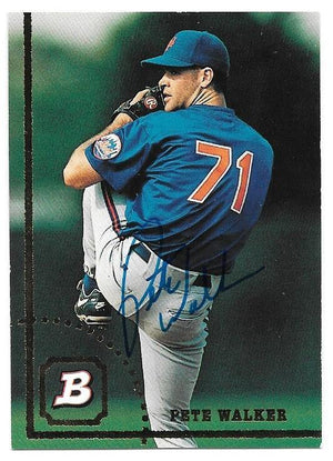 Pete Walker Signed 1994 Bowman Baseball Card - New York Mets - PastPros