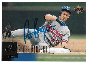 Peter Bergeron Signed 2001 Upper Deck Baseball Card - Montreal Expos