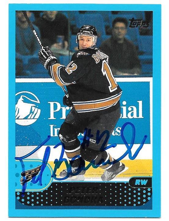 Peter Bondra Signed 2001-02 Topps Hockey Card - Washington Capitals - PastPros