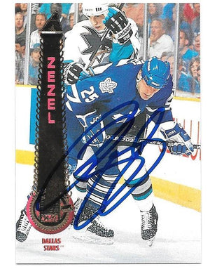 Peter Zezel Signed 1994-95 Pinnacle Hockey Card - Toronto Maple Leafs - PastPros