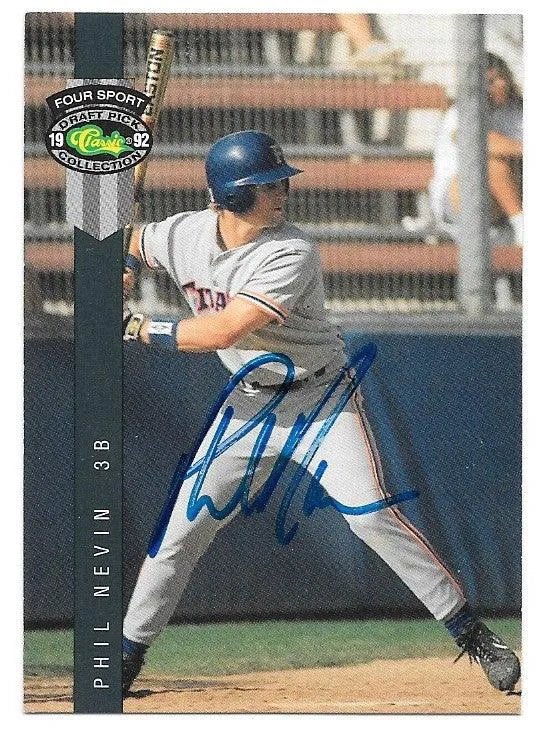 Phil Nevin Signed 1992 Classic Four Sport Baseball Card
