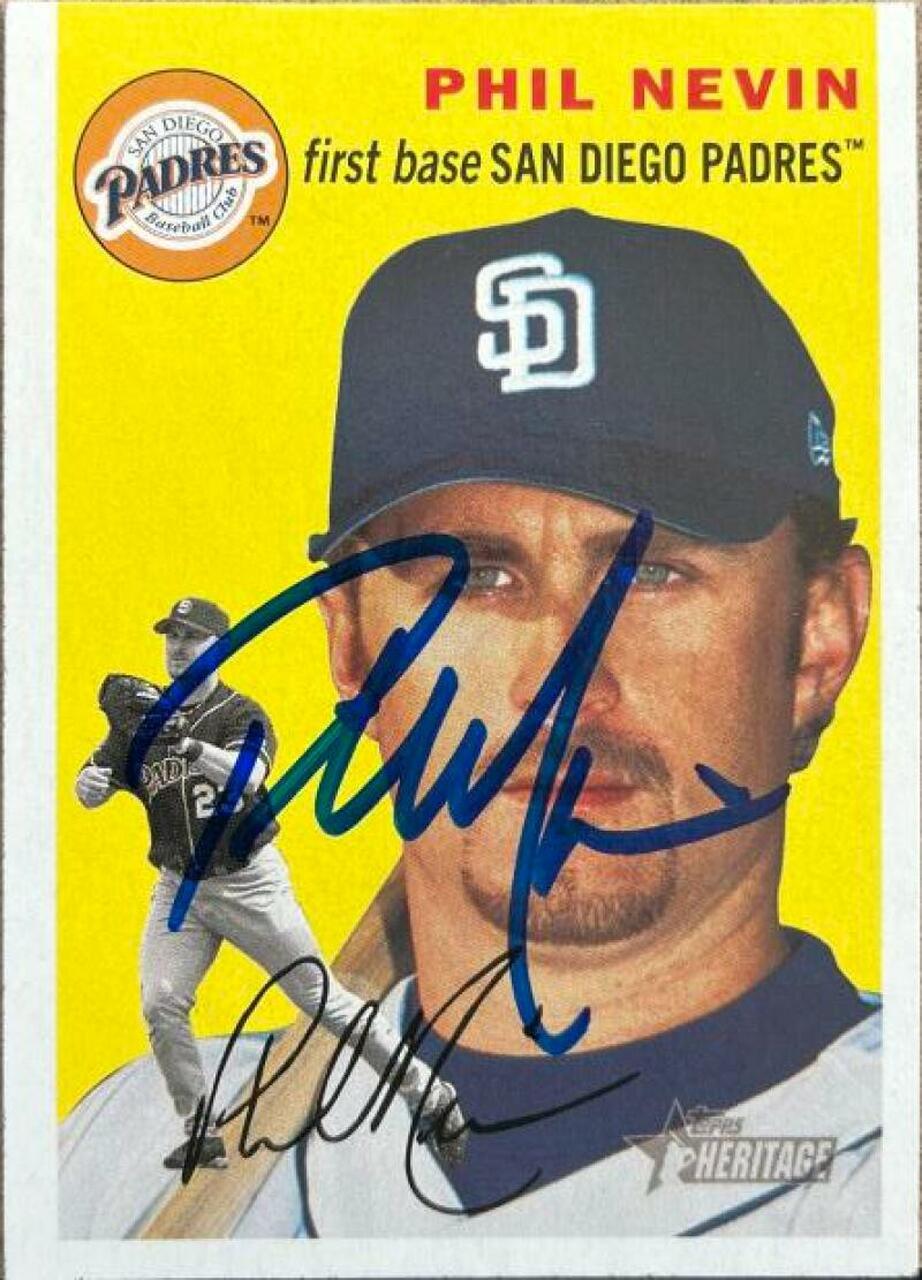 Phil Nevin Signed 2003 Topps Heritage Baseball Card - San Diego Padres - PastPros