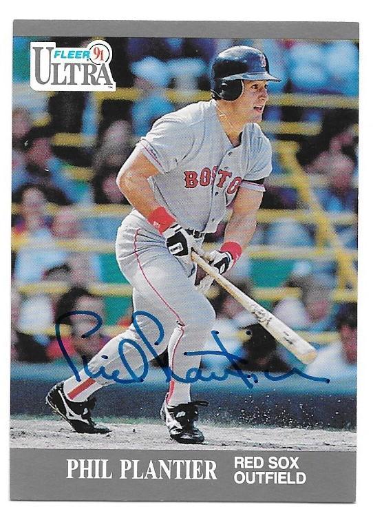 Phil Plantier Signed 1991 Fleer Ultra Baseball Card - Boston Red Sox - PastPros