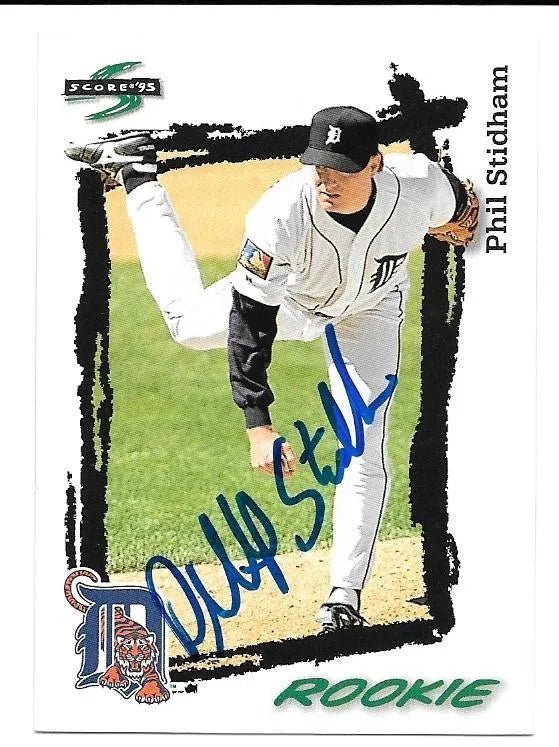 Phil Stidham Signed 1995 Score Baseball Card - Detroit Tigers