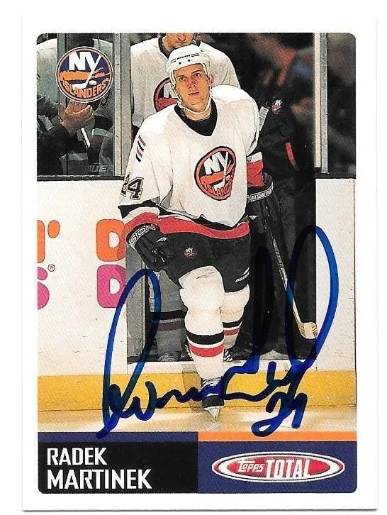 Radek Martinek Signed 2002-03 Topps Total Hockey Card - New York Islanders
