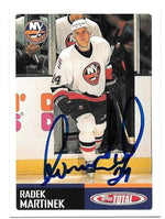 Radek Martinek Signed 2002-03 Topps Total Hockey Card - New York Islanders