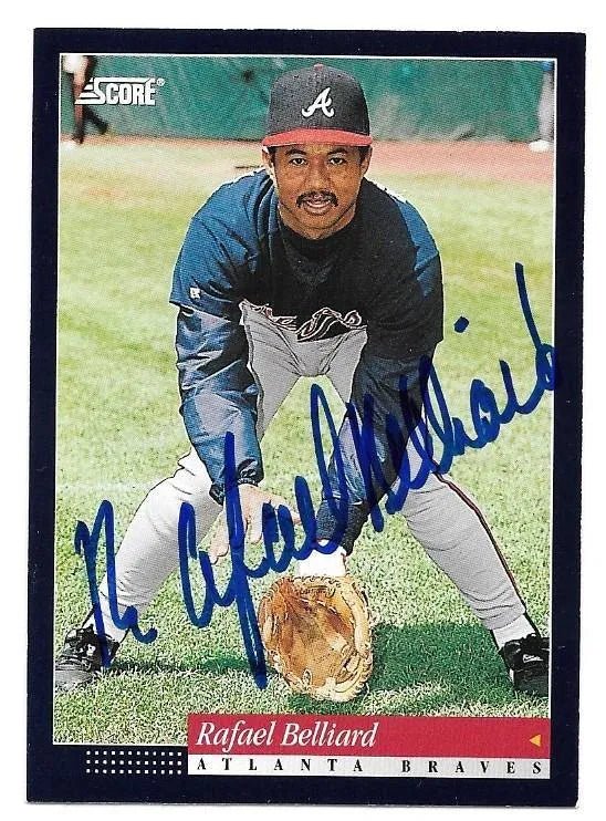 Rafael Belliard Signed 1994 Score Baseball Card - Atlanta Braves
