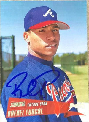 Rafael Furcal Signed 2000 Stadium Club Baseball Card - Atlanta Braves