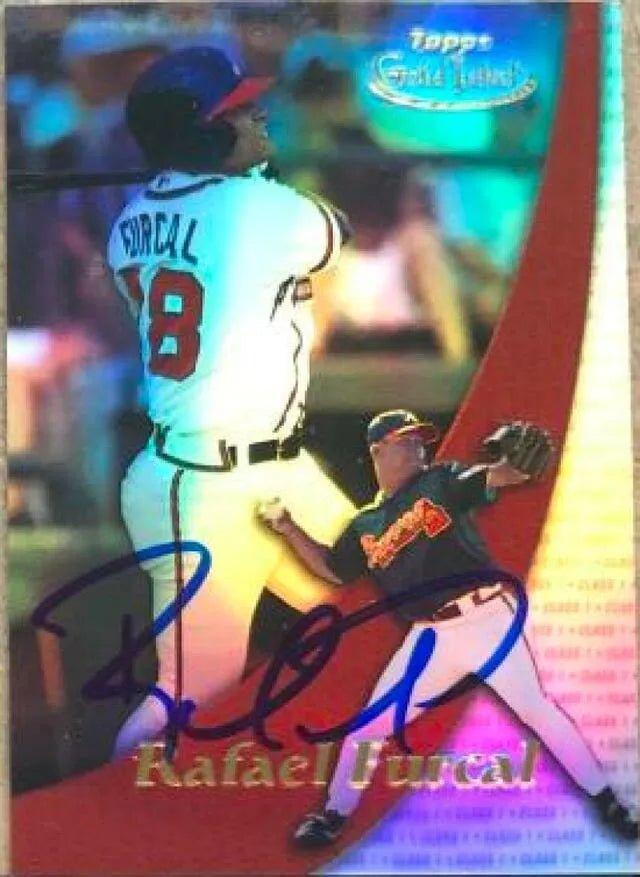 Rafael Furcal Signed 2000 Topps Gold Label Baseball Card - Atlanta Braves