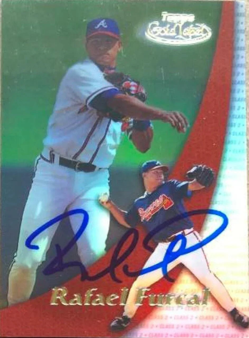 Rafael Furcal Signed 2000 Topps Gold Label Class 2 Baseball Card - Atlanta Braves