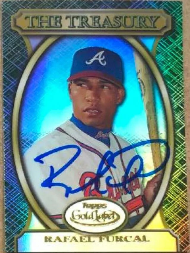 Rafael Furcal Signed 2000 Topps Gold Label Treasury Baseball Card - Atlanta Braves