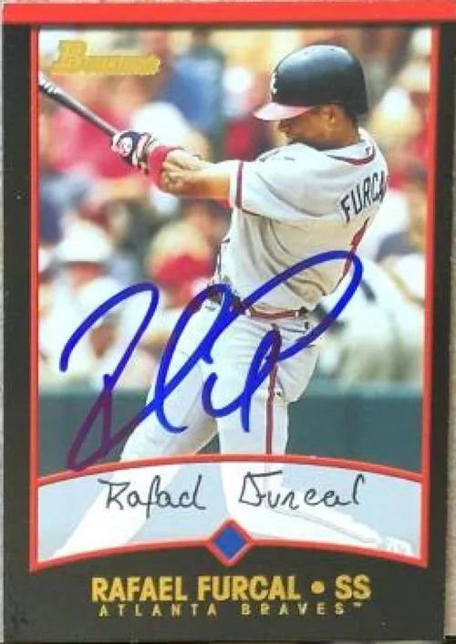 Rafael Furcal Signed 2001 Bowman Baseball Card - Atlanta Braves