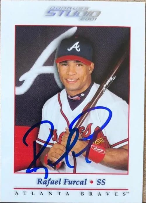 Rafael Furcal Signed 2001 Donruss Studio Baseball Card - Atlanta Braves