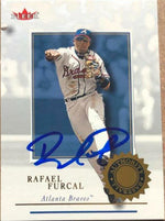 Rafael Furcal Signed 2001 Fleer Authority Baseball Card - Atlanta Braves - PastPros