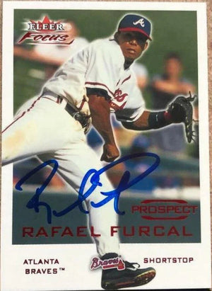 Rafael Furcal Signed 2001 Fleer Focus Baseball Card - Atlanta Braves