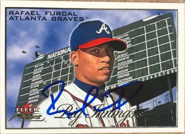 Rafael Furcal Signed 2001 Fleer Focus Big Innings Baseball Card - Atlanta Braves