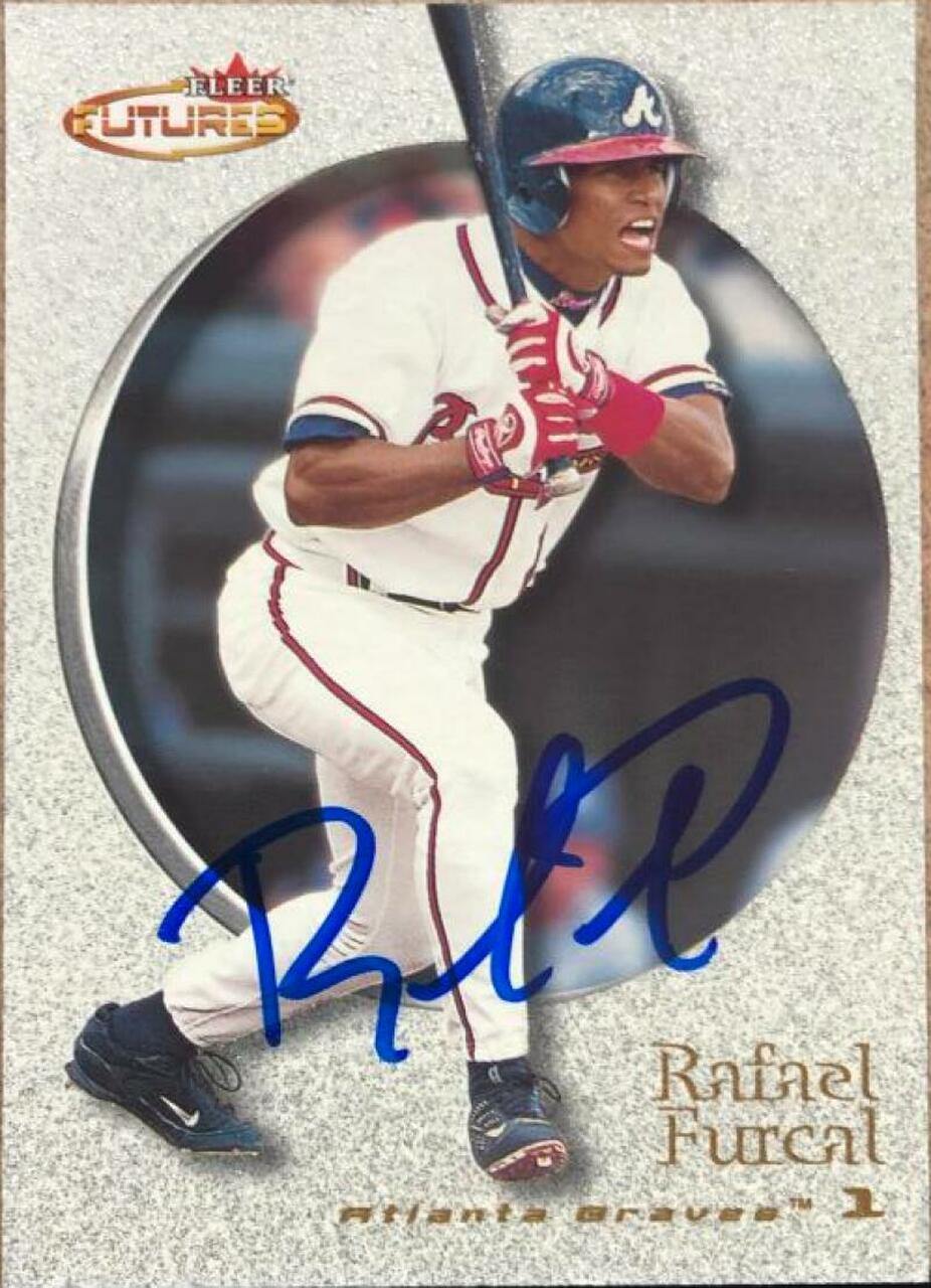 Rafael Furcal Signed 2001 Fleer Futures Baseball Card - Atlanta Braves - PastPros