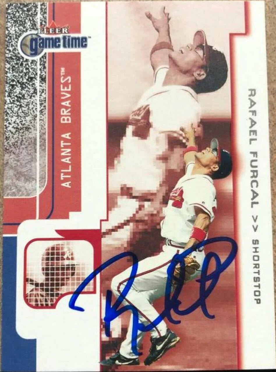 Rafael Furcal Signed 2001 Fleer Game Time Baseball Card - Atlanta Braves