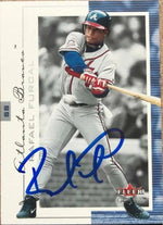 Rafael Furcal Signed 2001 Fleer Genuine Baseball Card - Atlanta Braves