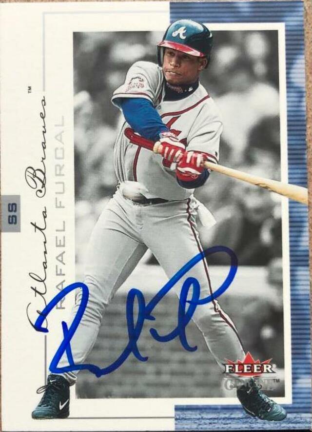 Rafael Furcal Signed 2001 Fleer Genuine Baseball Card - Atlanta Braves - PastPros